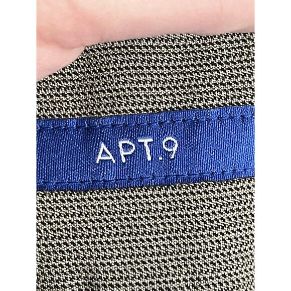 Apt 9 Pants Womens 14 Brown Dress Slacks Straight Leg Stretch Career Work - Picture 9 of 13